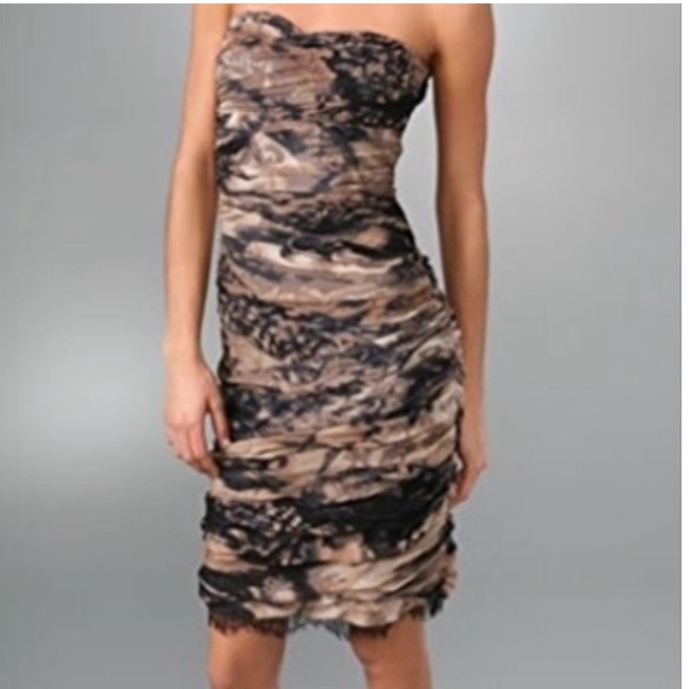 Diane Von Furstenberg ruched silk dress nwt